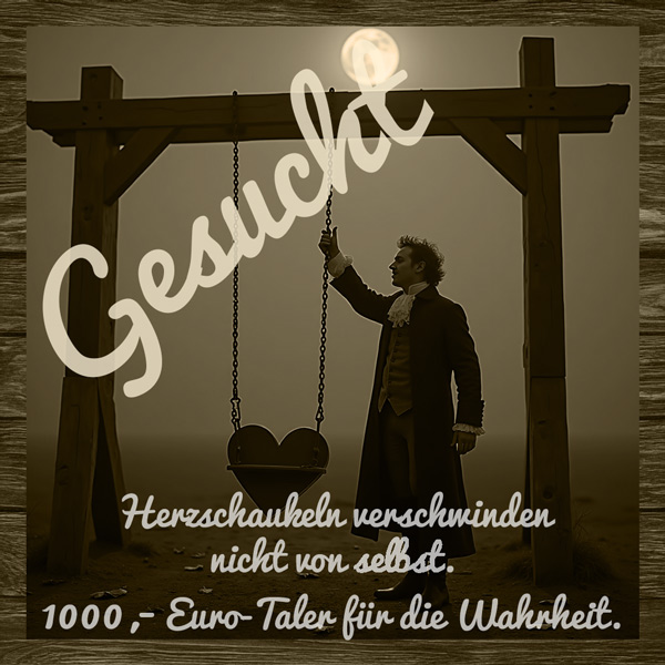 Fahndungsähnliches Bild eines Mannes an der Erlebnisstation Herz-Schaukel.